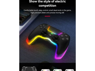 Джойстик PS3/PS4/IOS/Android/Nintendo Wireless Controller Gyroscope, Motor & Turbo Vibration, RGB foto 3