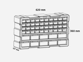 Set de 50 de sertare, monobloc modular RTRMAX RCA6016 foto 2