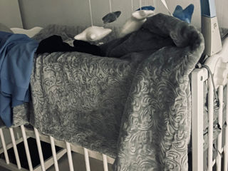 Детская кроватка Кузя Оленька + матрас ecco + постельное белье + карусель музыкальная foto 8
