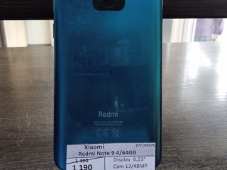 Xiaomi Redmi Note 9 4/64gb, 1190 lei