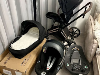 Cybex priam 4. Rose Gold. 4 в 1 с автолюлькой и базой изофикс foto 1