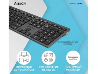 Клавиатура - «A4Tech FBX50C Wireless RU Grey» foto 2