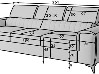 Canapea extensibilă comodă și calitativă 136x200 foto 7