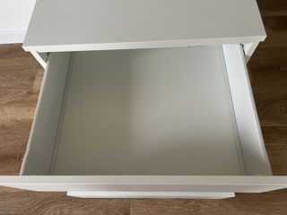 Comodă IKEA, 3 sertare, alb/Fonnes alb, 60x57x73 cm foto 4