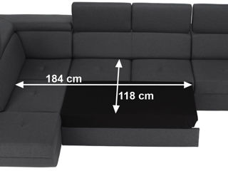 Canapea de colț moale cu design modern 118x184 foto 5