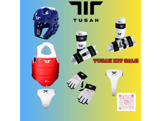 "Set echipament Taekwondo WT TUSAH - Echipament complet pentru antrenament și competiție"