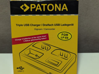 Patona charger x3 for LP-E6 CANON foto 2