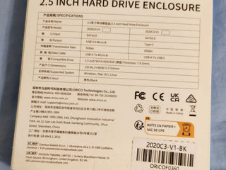 Orico HDD case Type-C. 2,5 SATA для Type-C USB3.1 foto 2