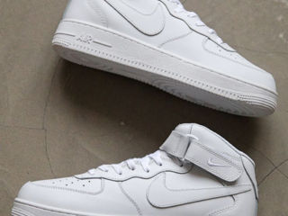 Nike Air Force 1 High White Unisex cu blana / с мехом foto 3