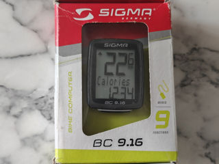 Ciclocomputer Велокомпьютер Sigma Sport BC 9.16 ATS 9F б/пров foto 1