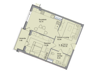 Apartament cu 1 cameră, 55 m², Centru, Trușeni, Chișinău mun. foto 12