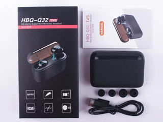 Беспроводные наушники HBQ-Q32 TWS Bluetooth V5.0 с зарядным кейсом и функцией Power Bank foto 6
