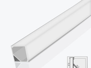 Алюминиевый профиль LED, подсветка для мебели, panlight, LED лента, врезной профиль, датчики, сенсор foto 6