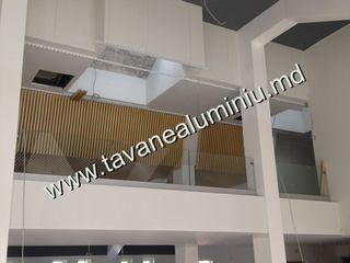 Реечные реечный алюминиевые подвесные потолки в Молдове, tavan liniar lamelar lamelare lemn foto 8