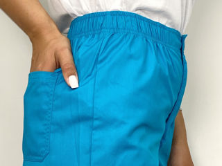 Pantalonii medicali de dama vademecum - albastru deschis / vademecum медицинские женские брюки - ... foto 2