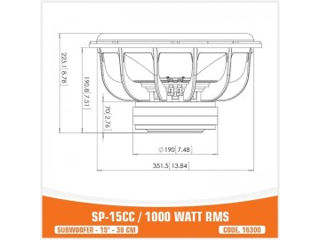 SUBWOOFER SP-15CC - 1000W RMS foto 8