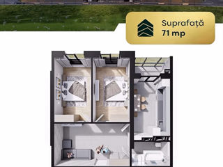 Ap. 2 cam., 71 м², 6/10 et.