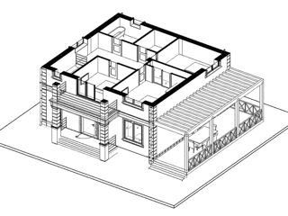 Casă de locuit individuală cu 2 niveluri / 135.1m2 / proiecte / arhitect / 3D foto 6