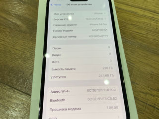 IPhone 14 Pro/256 gb Аккумулятор 99% foto 6