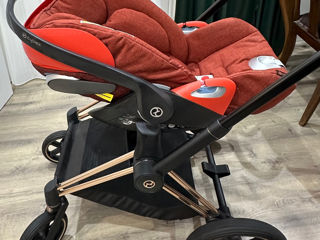 Carucior 3 in 1 Cybex Priam 4.0 Cadru Rose gold, Deep Black foto 10