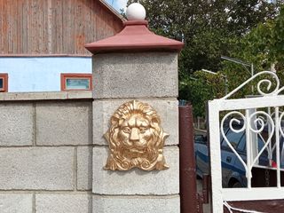 Колпаки на столб  Скульптура льва foto 4