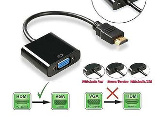 Адаптеры HDMI -DVI-D -VGA-DP -MINI DP- USB Type C- RCA foto 7