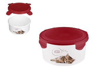 Container Pentru Hrana Lucky Pet 0.55L, Pisici, Bordo