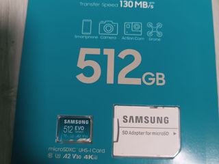Samsung 256 pro ultimate micro sd + usb adapter (new) foto 3