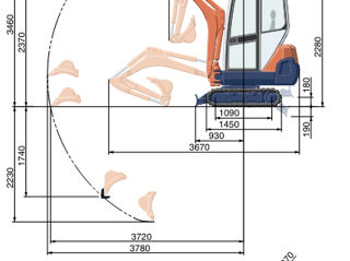 Miniexcavator Kubota KX-36-3 vinzare 1,5T foto 4