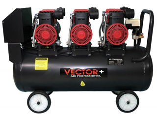 Безмасляный Компрессор Vector 1520Wx3 90L - du - Moldteh foto 3