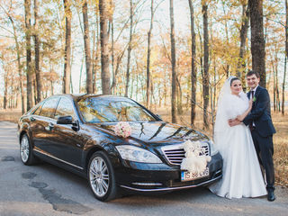 Mercedes S class Facelift, chirie auto nunta ,109euro-8h, kortej, rent, limuzina de lux foto 7