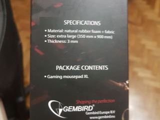 Игровой коврик для мыши Gembird MP-GAMEPRO, Extra Large, Чёрный foto 4