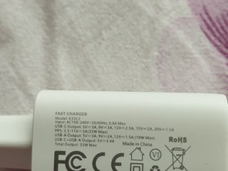 Продаю З/у Toocki с разъемом USB Type-C и поддержкой быстрой зарядки, 33 Вт. Новая foto 5