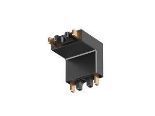 TR/EU-5212-BK Conector colț vertical, șina magnetica Ultra-Slim Air, negru