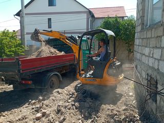 Аренда спецтехники. Мини экскаватор + самосвал / Servicii de  mini excavator + basculanta. foto 3