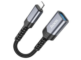 Convertor HOCO UA24 iPhone de sex masculin la USB mamă 2.0 foto 2