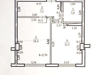 Apartament cu 1 cameră, 39 m², Ciocana, Chișinău foto 2
