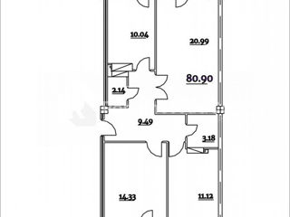 Apartament cu 3 camere, 80 m², Botanica, Chișinău foto 2