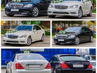 Mercedes-benz s-class, de la 20€ negru/alb, w221, w222, auto-nunta, авто на свадьбу foto 8