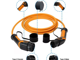 Cablu (cu fișe) pentru încărcător Type 2 - Type 2, 16A, 380V (Trifazat) foto 4