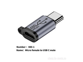 Adapter. Micro USB, female, male, USB-C, Lightning, Mini USB. foto 5