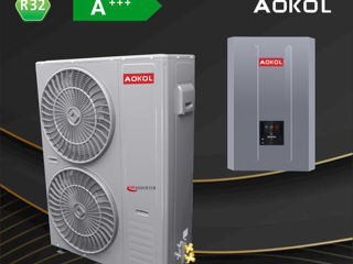 Тепловой Насос Aokol - R32 - Split System - Inverter - от 8 kW до 30 kW Зима - Лето, Экономный foto 3