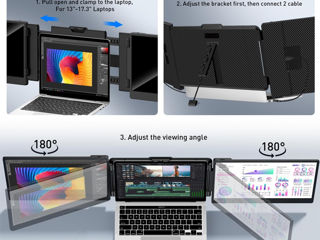 VAND -Triple screen laptop extender. Monitor dublu portabil pentru  Laptop 300eu foto 7