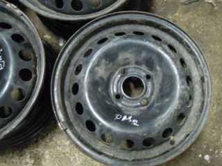 Set jante din tabla, Renault Megane / Scenic / Clio... R16, 4x100, 6.5J, ET49. Stare buna foto 2