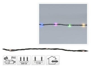 Luminite De Craciun "Fir" 480Led Multicolore, 36M Cablu Verde