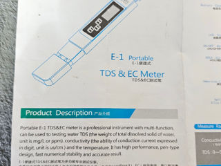 TDS&EC,  pentru controlul puritatii conductivitatii si temperaturii apei foto 3