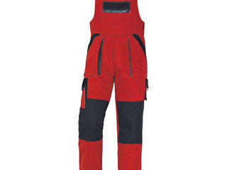 MAX bibpants 260 g/m2 red/black / MAX bibpants 260 g/m2 red/black