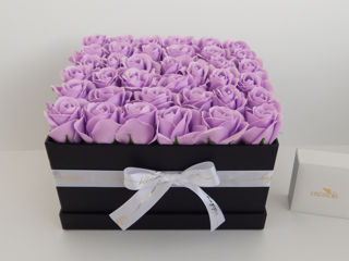 Buchete în cutii Trandafiri din spumă de săpun parfumați - Flori care nu se ofilesc foto 3