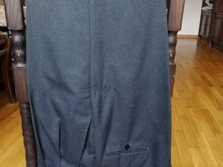 Мужской темно-синий шерстяной костюм-тройка, новый, размер 54, рост-182см, в талии 96см -420л.Италья foto 2