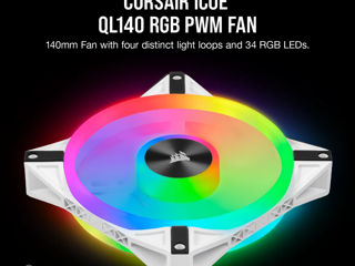 iCUE QL140 RGB 140mm PWM White Fan — Single Pack foto 2